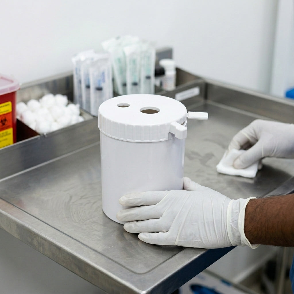 Manual Needle & Syringe Hub Cutter Destroyer for Hospitals | Safe No-Burn Needle Removal Device | ABS Plastic Sharps Waste Management Tool for Healthcare | WHO Compliant